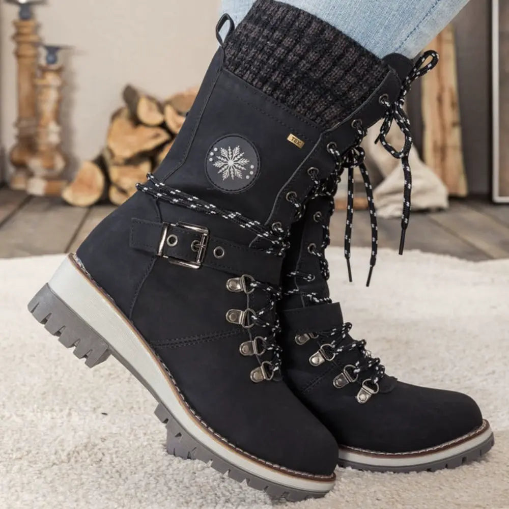 Women’s Winter Lace-Up Fur Lined Outdoor Boots