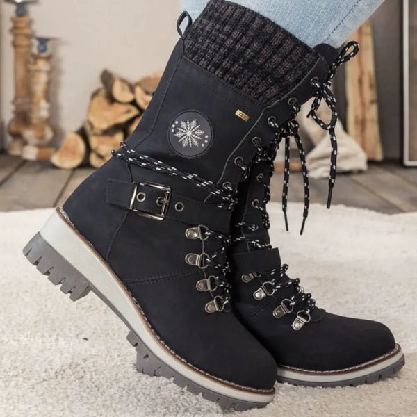 Women’s Winter Lace-Up Fur Lined Outdoor Boots