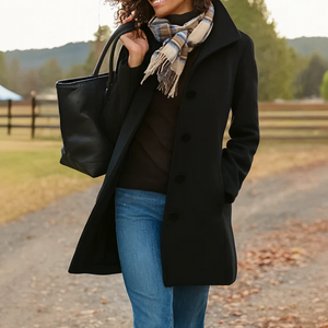 Women's Double-Breasted Mid-Length Winter Coat