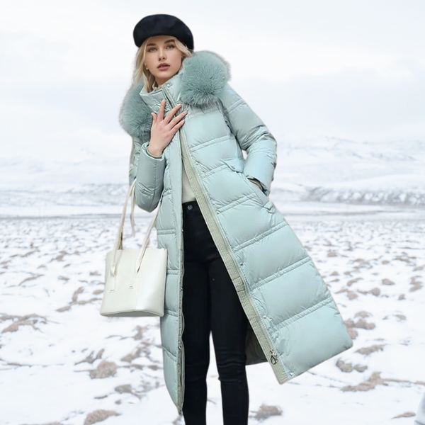 Warm Puffer Coat Faux Fur