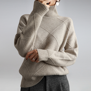 Elegant Turtleneck Women's Sweater