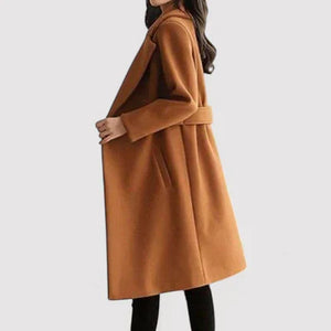 Women's Double-Breasted Longline Winter Coat