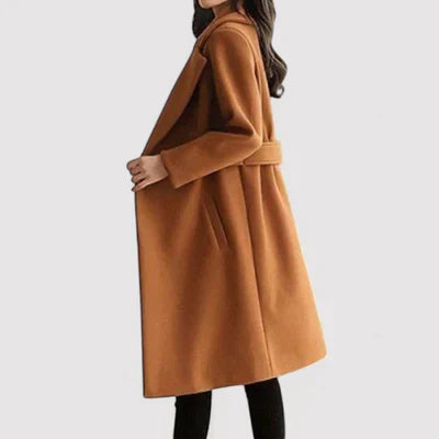 Women's Double-Breasted Longline Winter Coat