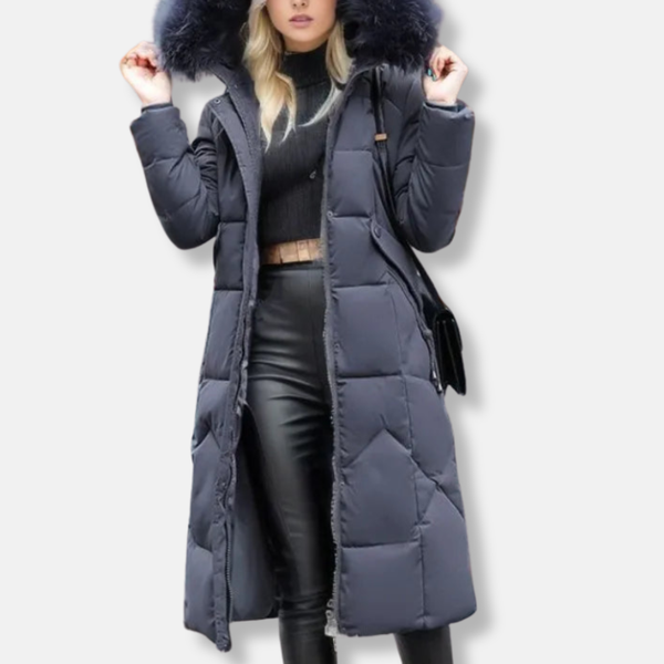 Luxury Faux Fur Hooded Long Puffer Coat