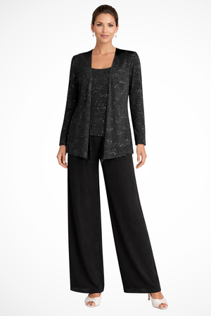 Women's Elegant 3-Piece Wide-Leg Pants Set