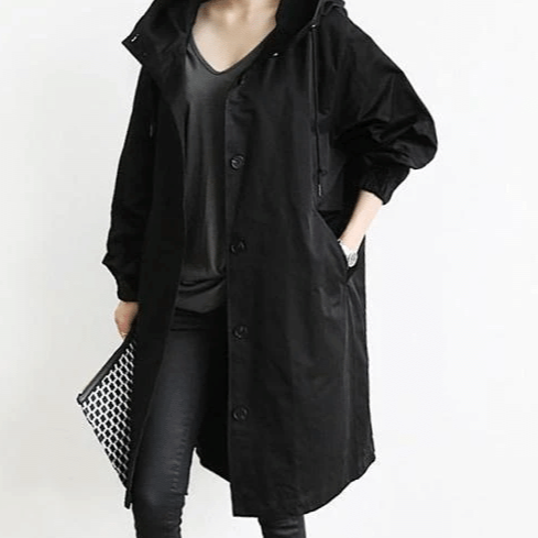 Women's Hooded Oversized Trench Coat