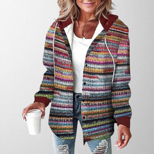 Women's Warm Hooded Jacket with Relaxed Fit