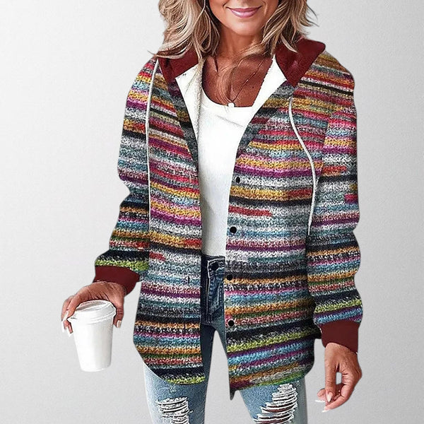 Women's Warm Hooded Jacket with Relaxed Fit
