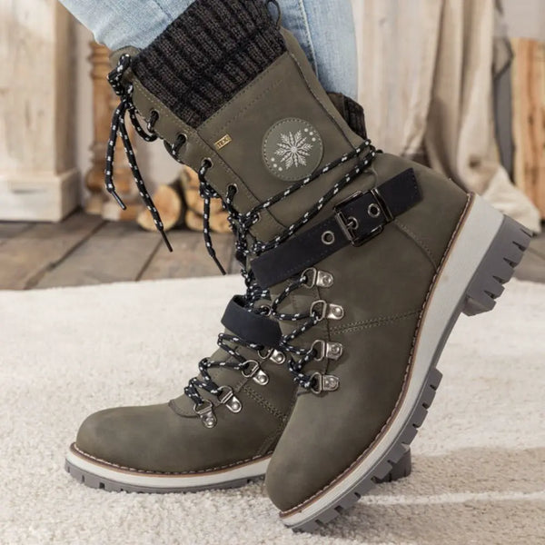 Women’s Winter Lace-Up Fur Lined Outdoor Boots