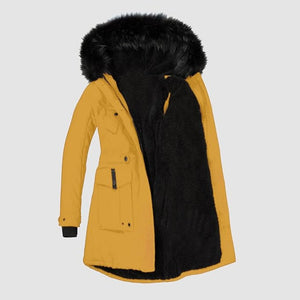 Women's Winter Parka with Faux Fur Hood