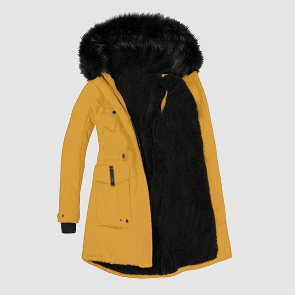 Women's Winter Parka with Faux Fur Hood