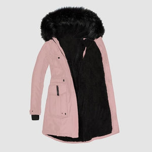 Women's Winter Parka with Faux Fur Hood