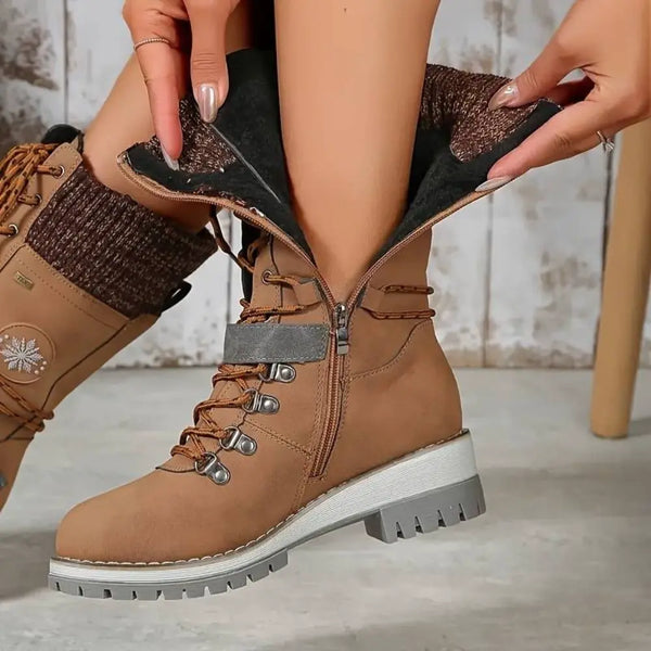 Women’s Winter Lace-Up Fur Lined Outdoor Boots