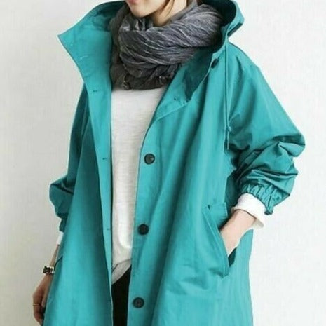 Women's Hooded Oversized Trench Coat