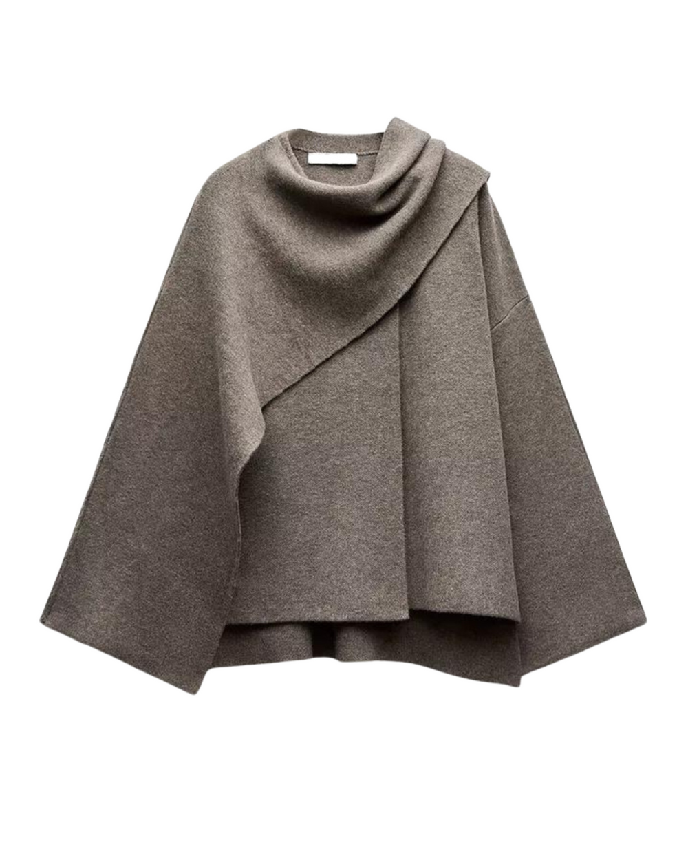 Elegant Oversized Knit Poncho Sweater for Women