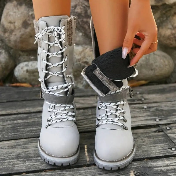 Women’s Winter Lace-Up Fur Lined Outdoor Boots