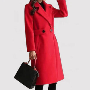 Women's Double-Breasted Longline Winter Coat