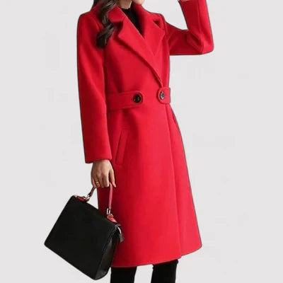 Women's Double-Breasted Longline Winter Coat