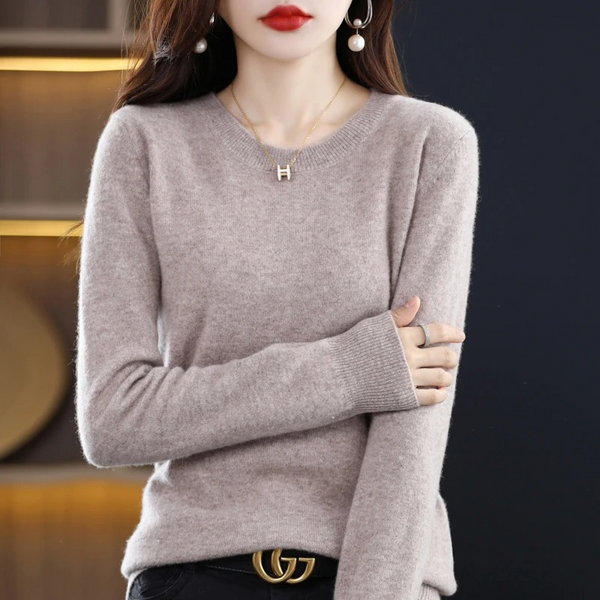 Women's Classic Crew Neck Knit Sweater