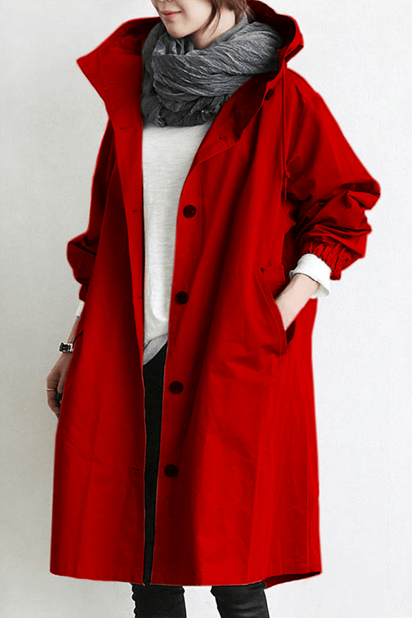 Women's Hooded Mid-Length Jacket
