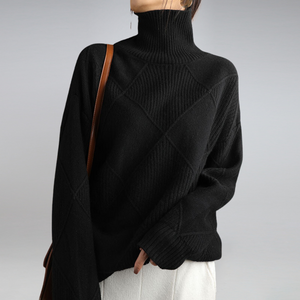 Soft Cable Knit Turtleneck Sweater for Women