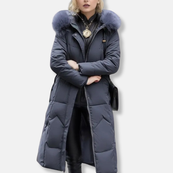 Luxury Faux Fur Hooded Long Puffer Coat
