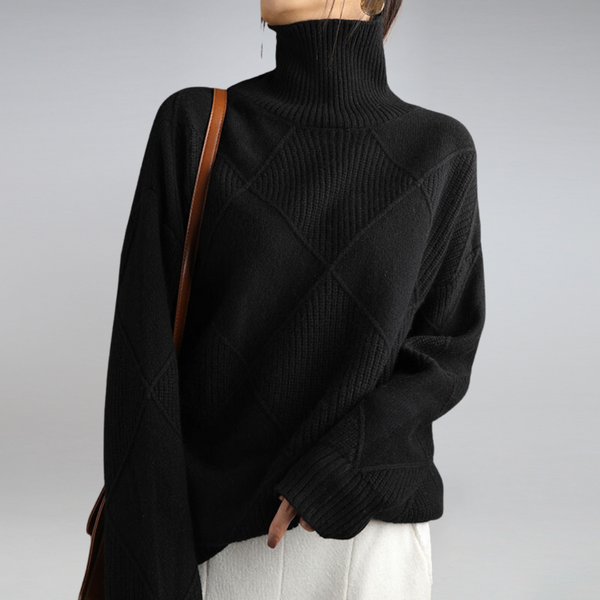 Turtleneck Sweater Women Relaxed Casual Fit