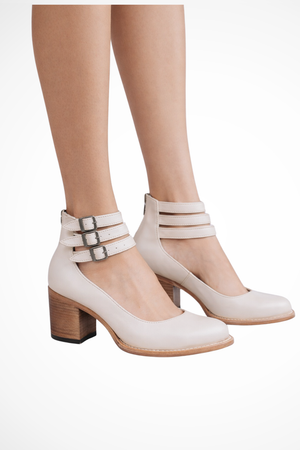 Women’s Vintage Double Strap Chunky Heel Mary Jane Pumps