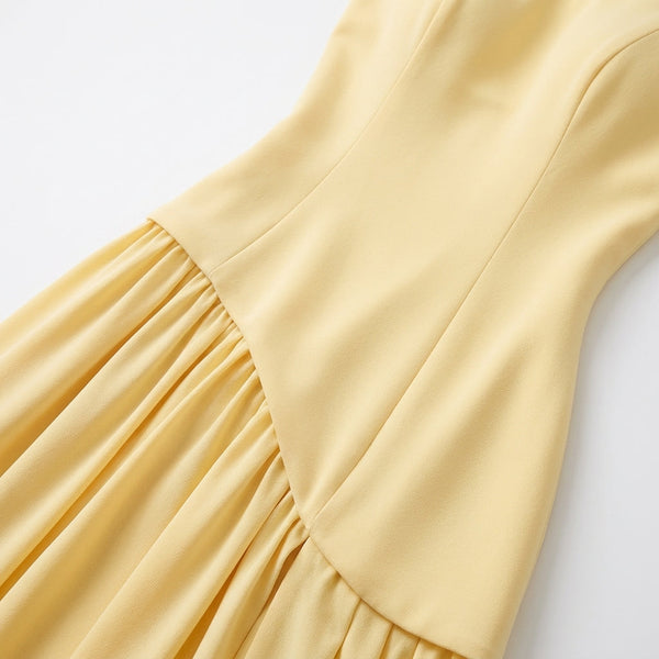 Vestido maxi de noche para mujer, sin tirantes y con abertura alta