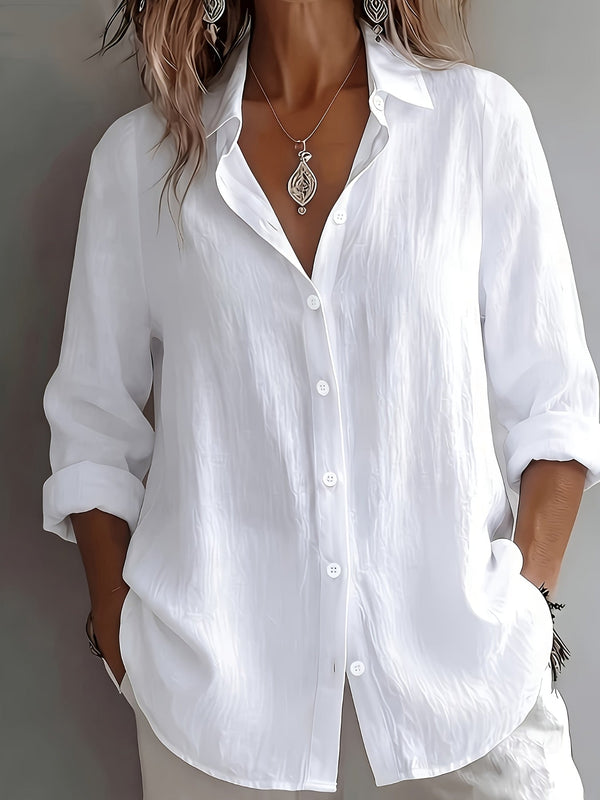 Women's Linen Long Sleeve Loose Fit Shirt