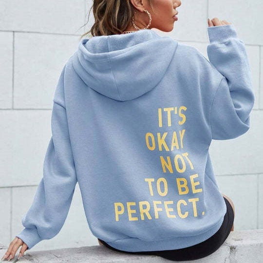 Women's Relaxed Hoodie with Long Sleeves and Casual Fit