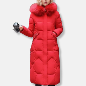 Luxury Faux Fur Hooded Long Puffer Coat