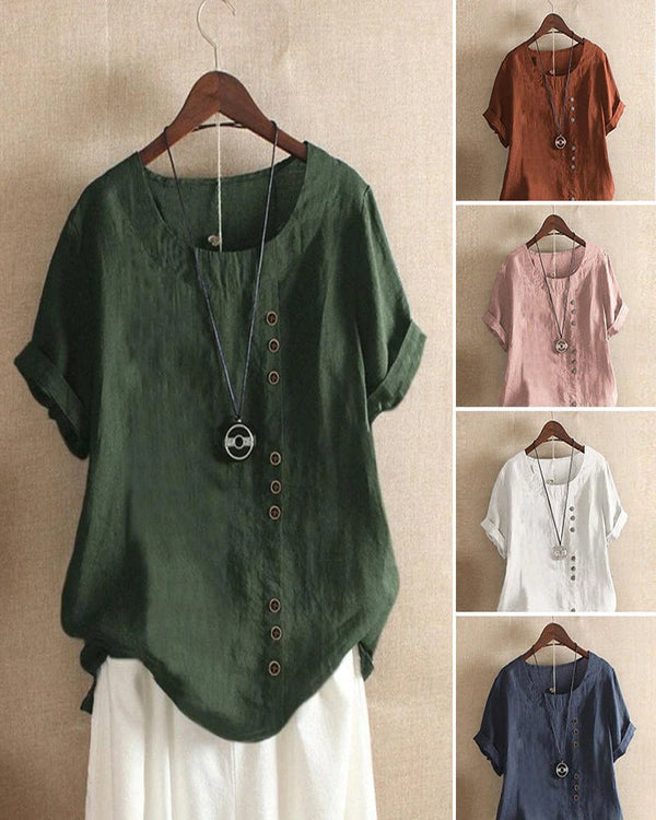 Women’s Casual V-Neck Loose-Fit Blouse