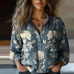 Women's Artisan Patchwork Pattern Blouse