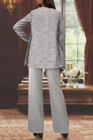 Women's Elegant 3-Piece Wide-Leg Pants Set