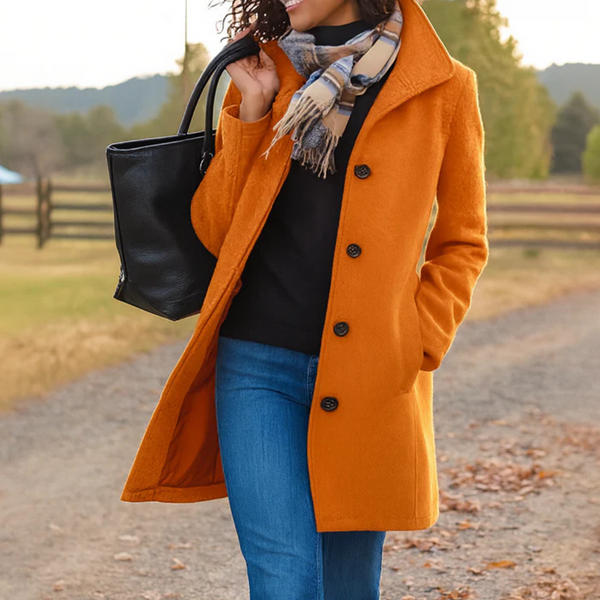 Women's Double-Breasted Mid-Length Winter Coat
