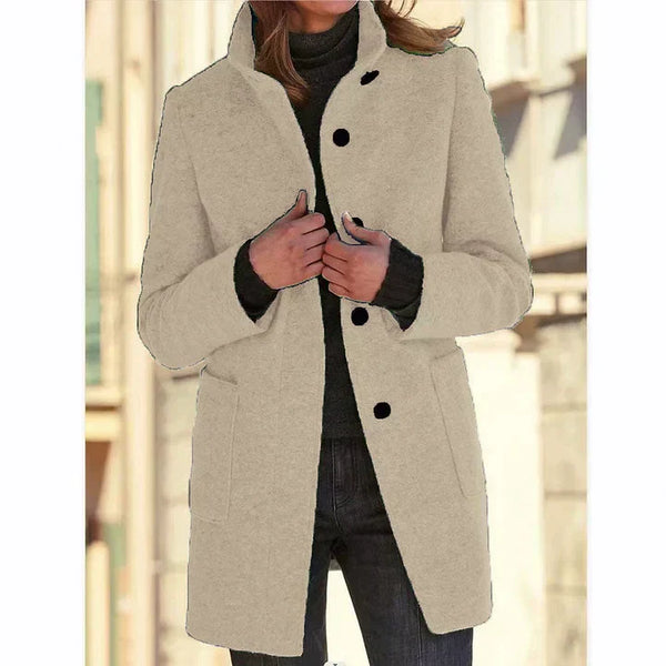 Stylish Mid-Length Women’s Winter Coat