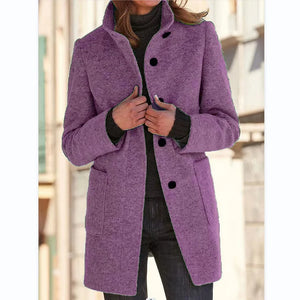 Stylish Mid-Length Women’s Winter Coat
