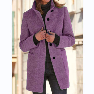 Elegant Blend Mid-Length Trench Coat for Women
