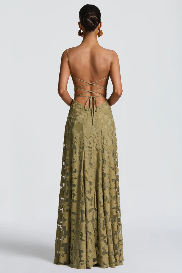 Women’s Floral Lace Mermaid Maxi Dress for Elegant Evening Events