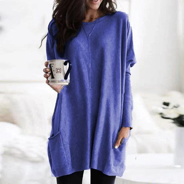 Women's Oversized Relaxed Fit Long Sleeve Tunic Top