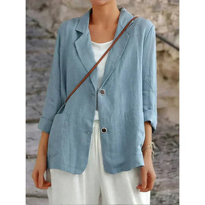 Women's Open-Front Button Cardigan