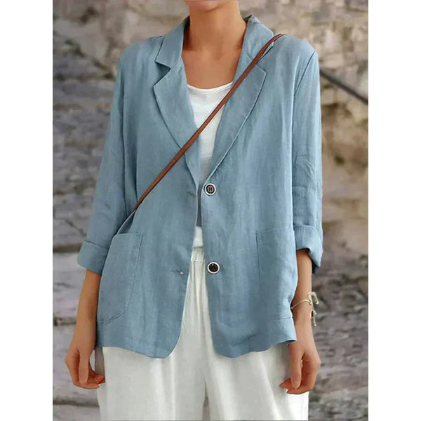 Women's Open-Front Button Cardigan