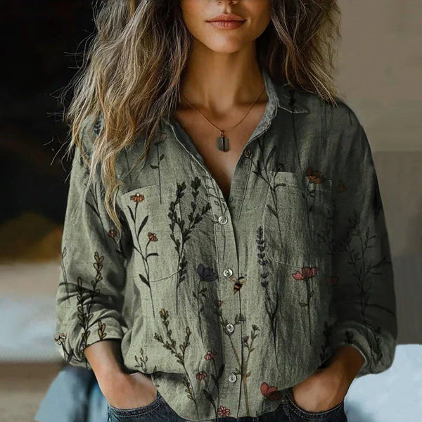 Women's Artisan Patchwork Pattern Blouse