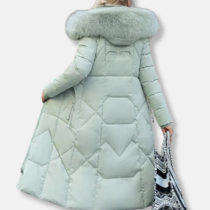 Luxury Faux Fur Hooded Long Puffer Coat