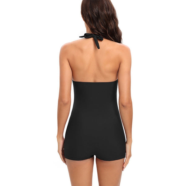 Women's One-Piece Swimsuit Romper with Tummy Control