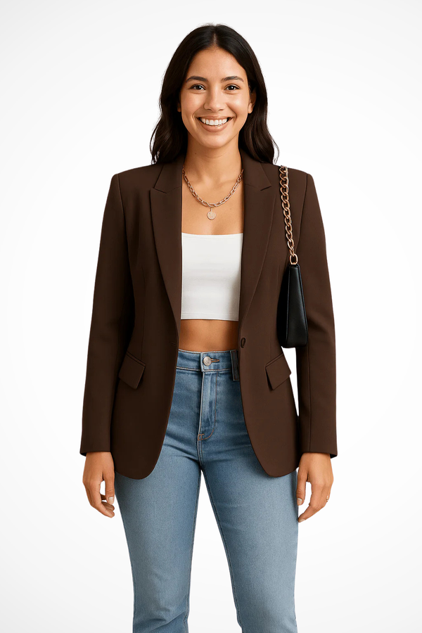 Women's Elegant Single-Button Business Casual Blazer