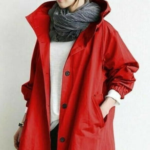 Women's Hooded Oversized Trench Coat