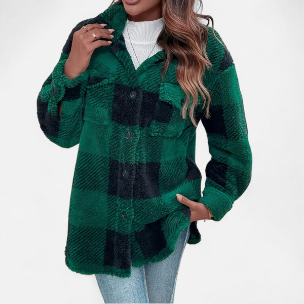 Women’s Plaid Oversized Shacket Button-Up