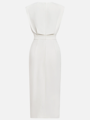 Women’s Sleeveless Elegant Side Slit Midi Dress